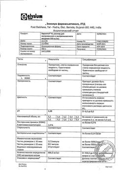 3171-Сертификат Баралгин М, раствор для в/в и в/м введ 500 мг/мл 5 мл 5 шт-53