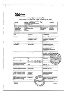 3171-Сертификат Баралгин М, раствор для в/в и в/м введ 500 мг/мл 5 мл 5 шт-61