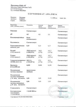 32516-Сертификат Волювен, раствор для инфузий 6 % 500 мл фл 10 шт-1