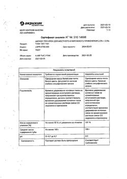 32634-Сертификат Акриол Про, крем для наружного применения 2,5% + 2,5% 100 г 1 шт-30