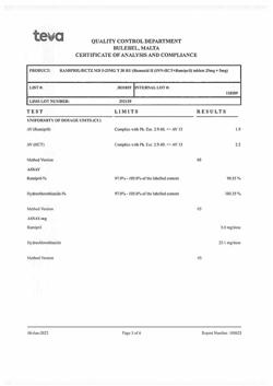 3307-Сертификат Рамазид Н, таблетки 5 мг+25 мг 30 шт-3
