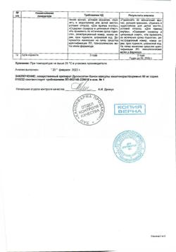 3489-Сертификат Дулоксетин Канон, капсулы кишечнорастворимые 60 мг 28 шт-5