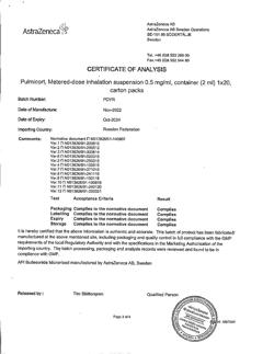 4785-Сертификат Пульмикорт, суспензия для ингаляций дозированная 0,5 мг/мл 2 мл 20 шт-65
