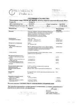 5512-Сертификат Урсосан Форте, таблетки покрыт.плен.об. 500 мг 50 шт-10