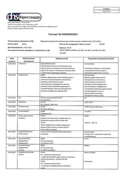 6385-Сертификат Парацетамол детский, суспензия для приема внутрь 120мг/5мл клубника 100 г 1 шт-7