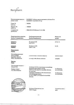 6670-Сертификат Кардикет, таблетки пролонг действия 20 мг 50 шт-35