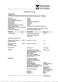 6871-Сертификат Глибомет, таблетки покрыт.плен.об. 2,5 мг+400 мг 40 шт-3