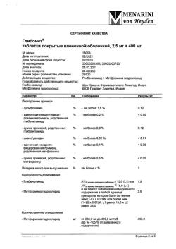6871-Сертификат Глибомет, таблетки покрыт.плен.об. 2,5 мг+400 мг 40 шт-7