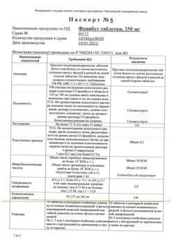 9499-Сертификат Фенибут, таблетки 250 мг 20 шт-11