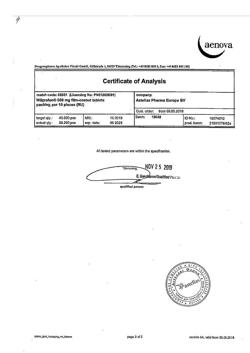 9781-Сертификат Вильпрафен, таблетки покрыт.плен.об. 500 мг 10 шт-1