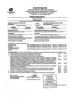 9944-Сертификат Лефлуномид Канон, таблетки покрыт.плен.об. 20 мг 30 шт-3