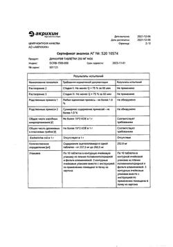 9986-Сертификат Диакарб, таблетки 250 мг 30 шт-8